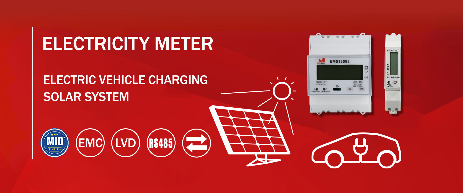 Bi-Directional Metering,  ev charger energy meter, ac energy meter for ev metering, mid energy meter