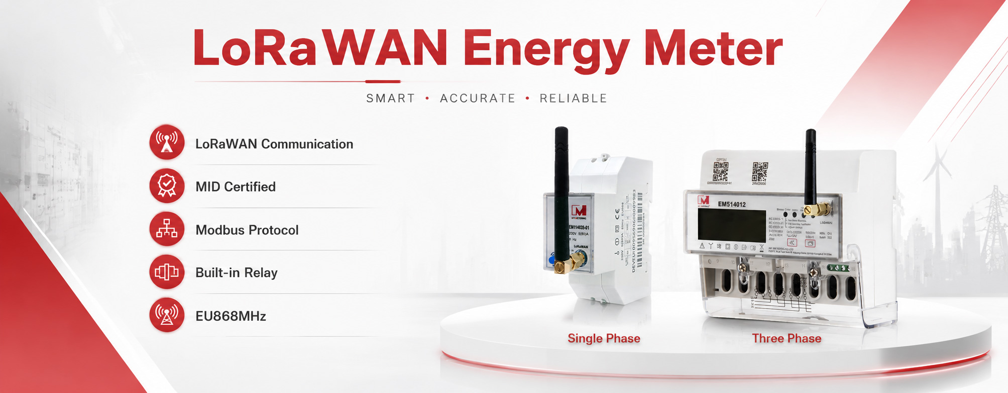 LoRaWAN energy meter, Lorawan smart meter,lora power meter, lorawan energy tracker, Lorawan power monitor