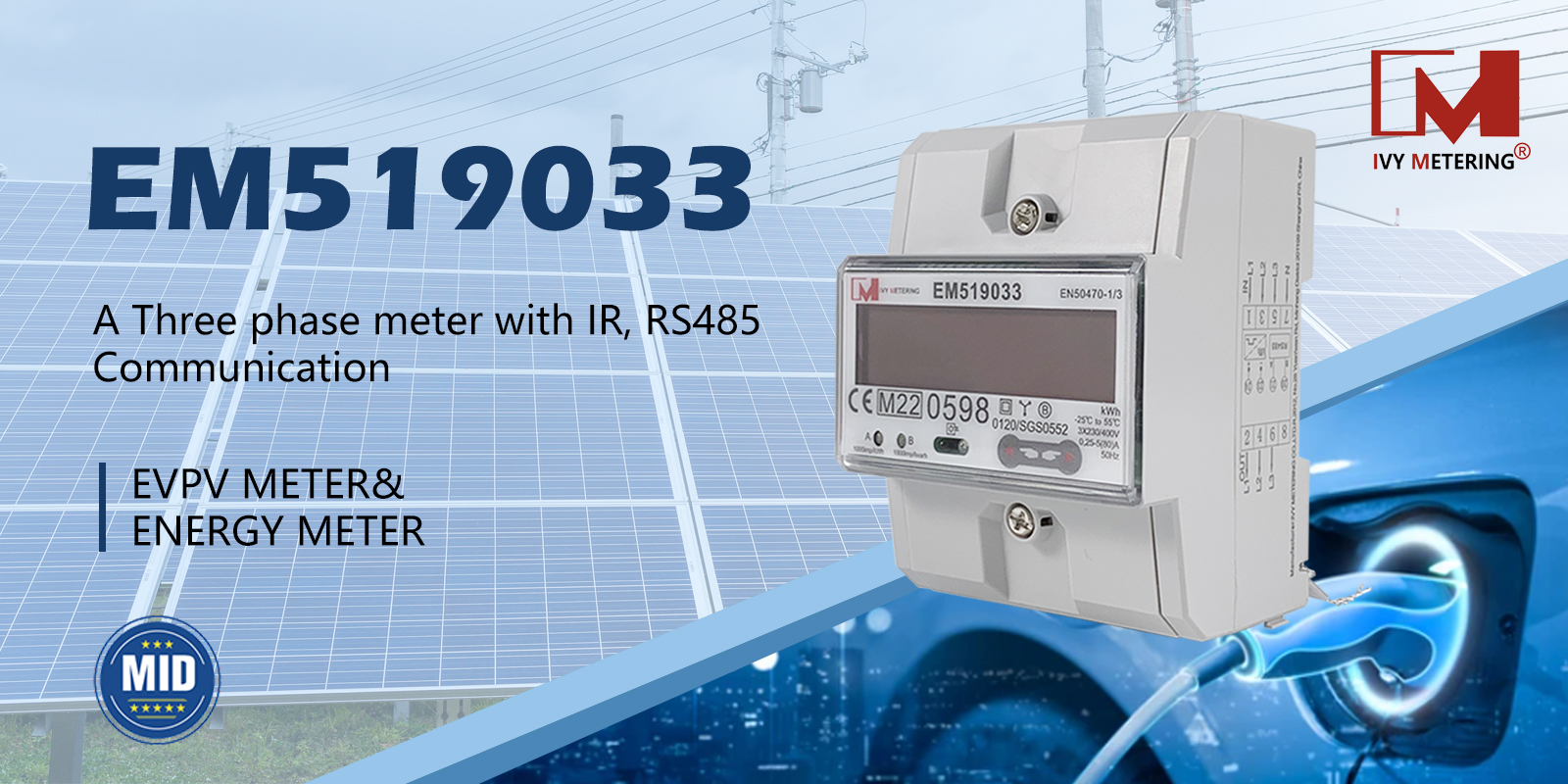 EM519033 New Energy Meters Used For Electrical Vehicle EV Charging Station