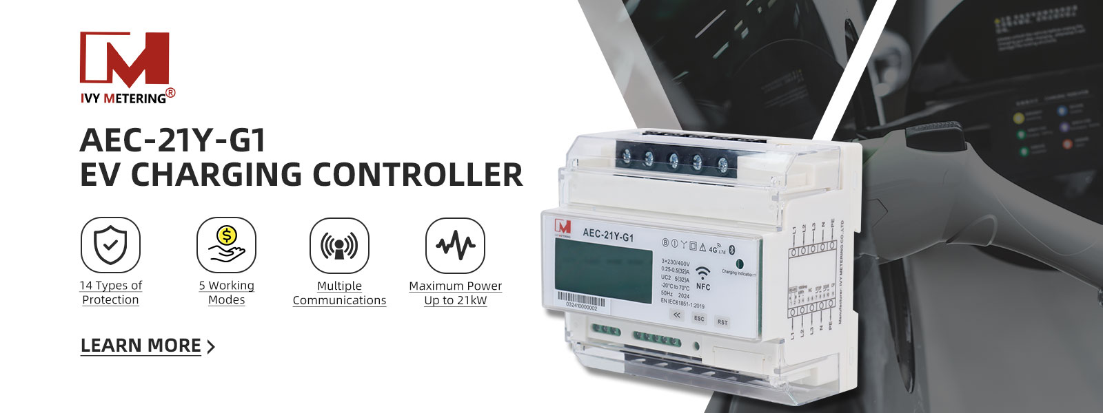 AEC-21Y-G1 AC EV Charging Metering Module 21kW EV Charging Module (Single/Three-Phase)