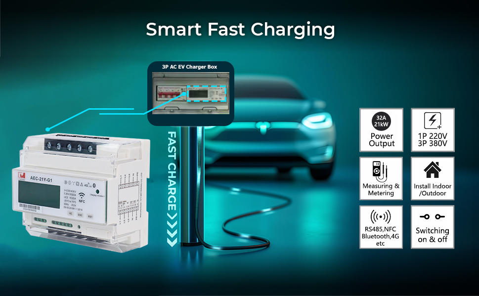 AEC-21Y-G1 AC EV Charging Metering Module 21kW EV Charging Module (Single/Three-Phase)