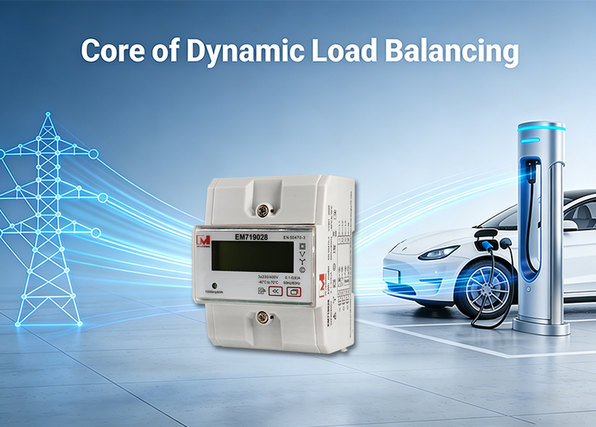 The Must-Have for Dynamic Load Balancing: EM719028 Three-Phase DIN Rail CT Meter, Making EV Charging Smarter and More Efficient