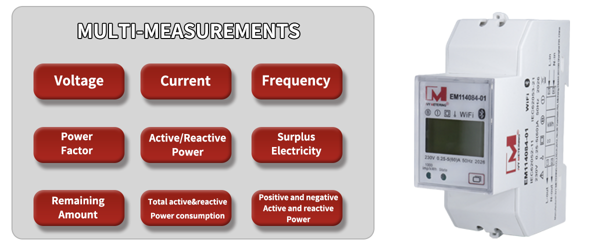 EM114084-01 MID Approved 60A Single Phase Wi-Fi Energy Meter