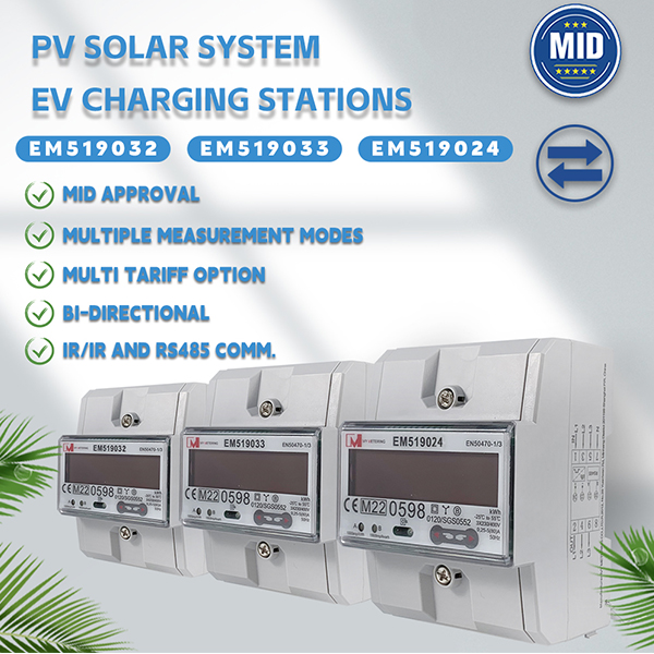 V2G Based Three-Phase Net Meter RS485 Modbus Bi-directional Smartmeter EM519021/33/24