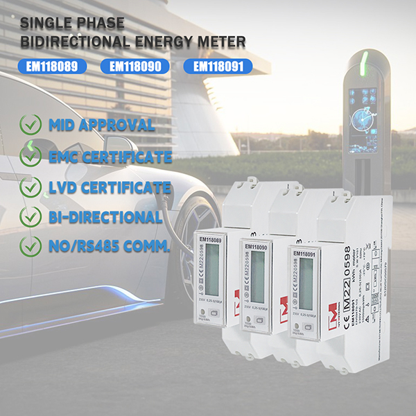 [EV charging Metering] 1/3 Phase RS485 Modbus Bi-directional Energy Meter for EV Charger