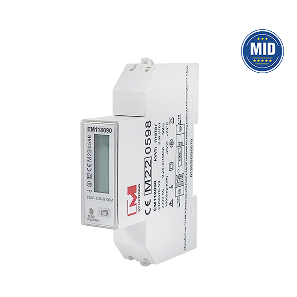 EM118089/90/91 1 Phase RS485 Modbus Bidirectional Energy Meter For EV Charging Station