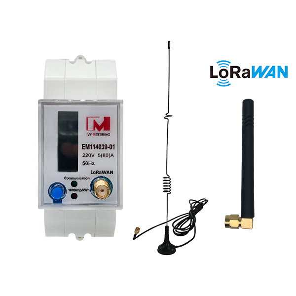 [Lorawan Glue Stick Antenna] EM114039 1 Phase AC Wireless Communication LoRaWAN Smart Energy Meter
