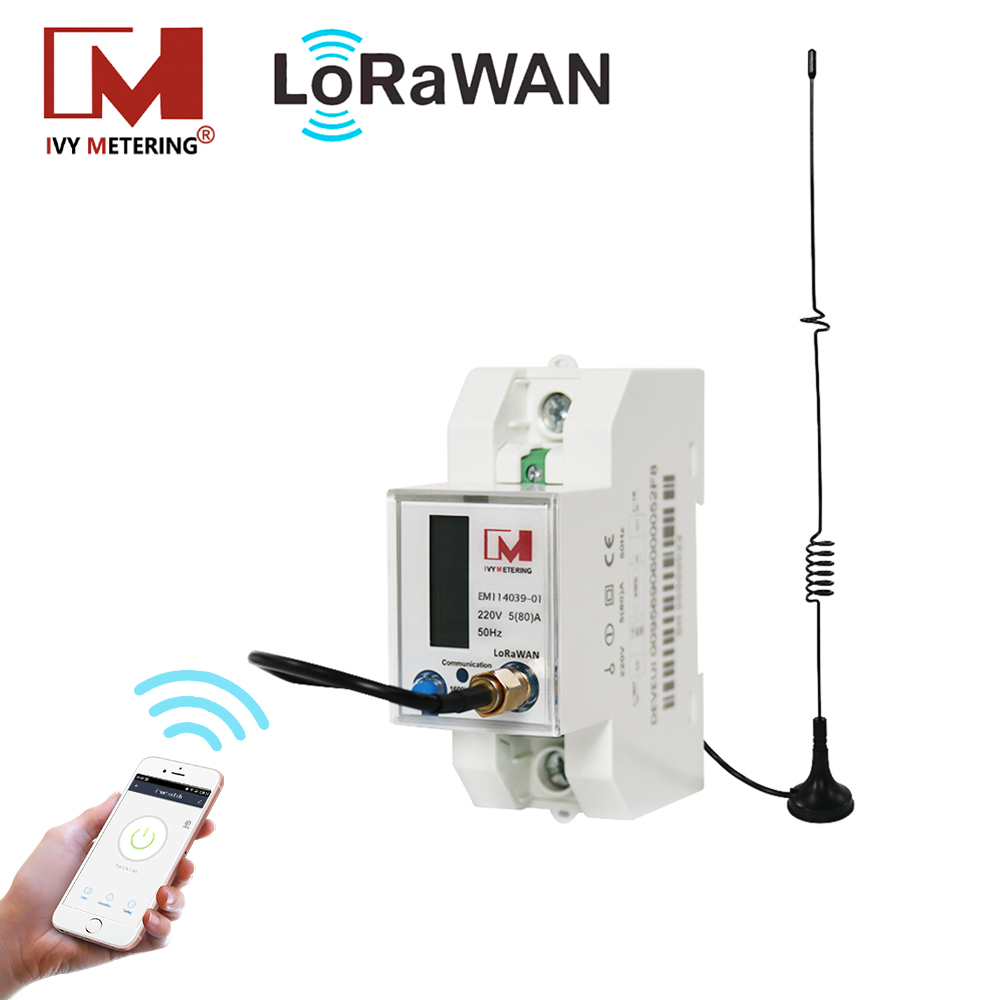 [Electric boat]EM114039-01 LoRa Electricity Meter LoRaWAN Energy Meters Smart Home Power Meter For Dock charging