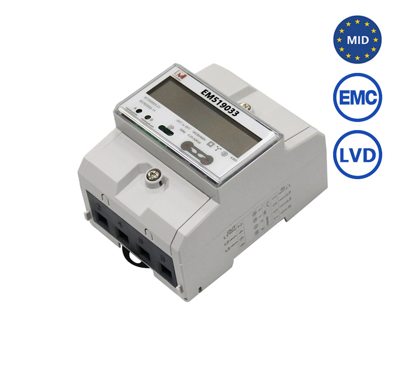 [V2G]EM519033 3 Phase Bi directional Smart Power Meter MID Certificate RS485 Modbus ev Energy Meter