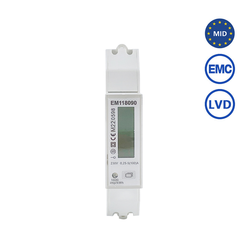EM118089 EM118090 EM118091 1 Phase 100A MID Bi-directional RS485 Modbus Energy Meter