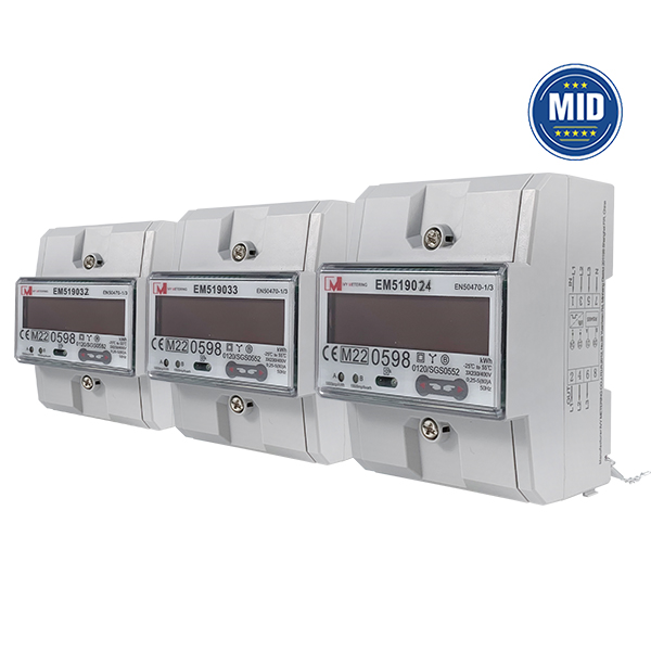 EM519032 EM519033 EM519024 3 Phase Multi-Tariff RS485 Energy Meters EV Charger Kwh MID Energy Meter (80A)
