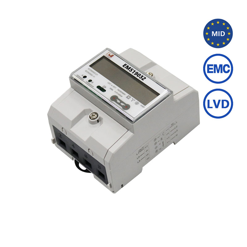[IR] EM519032 LCD Display Bidirectional Solar Meter Smart Energy Three Phase MID Energy Meter With IR
