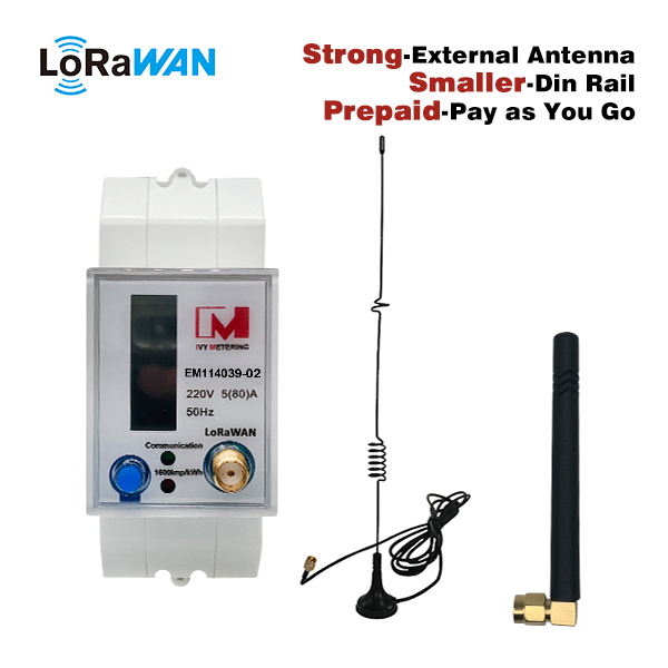 [Prepayment] EM114039-02 Class c OTAA LoRaWAN DIN Rail Energy Meter single-phase energy monitoring With a built-in LoRaWAN® module