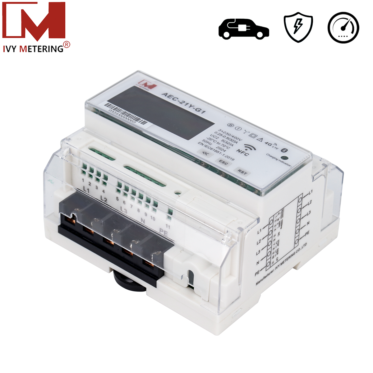 AEC-21Y-G1 AC EV Charging Metering Module 21kW EV Charging Module (Single/Three-Phase)