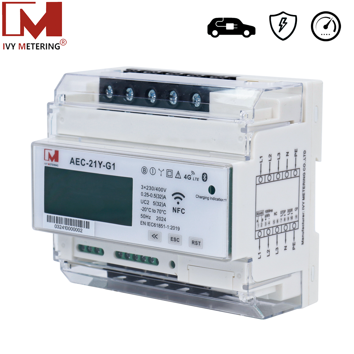 AEC-21Y-G1 AC EV Charging Metering Module 21kW EV Charging Module (Single/Three-Phase)