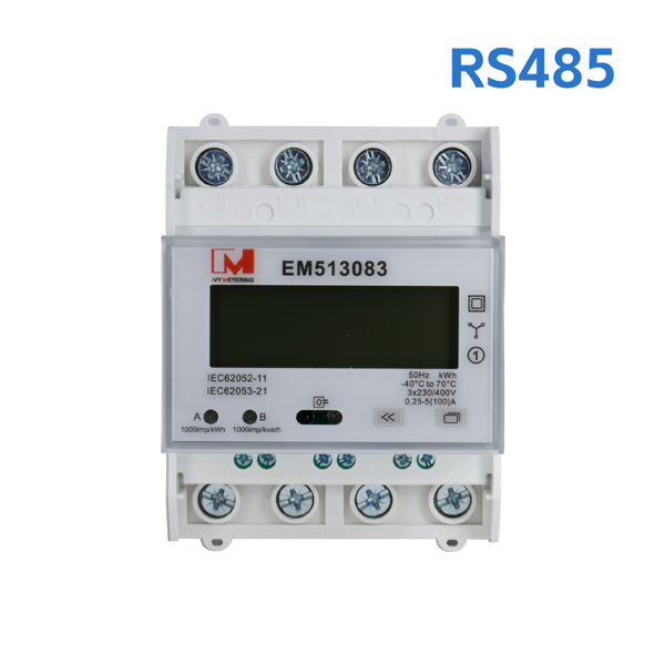 EM513083 V2G Net metering DIN Rail Bidirectional Watt Meter Power Consumption 3 phase energy meter
