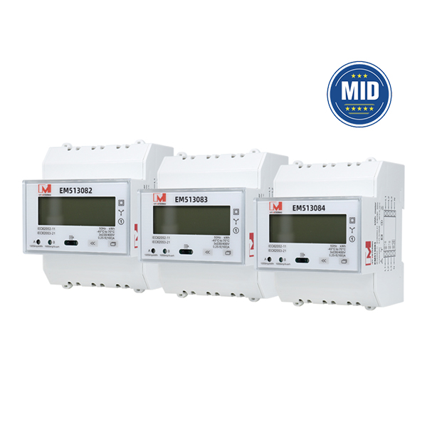 EM513082/83/84 3 Phase MID Electricity Meters with RS485 Modbus Communication AC EV Charger Power Solar Energy Meter (100A)
