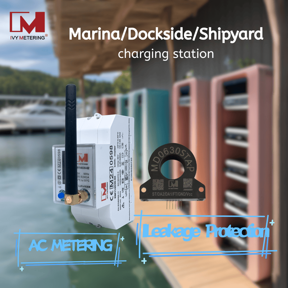 [Electric boat]EM114039-01 LoRa Electricity Meter LoRaWAN Energy Meters Smart Home Power Meter For Dock charging