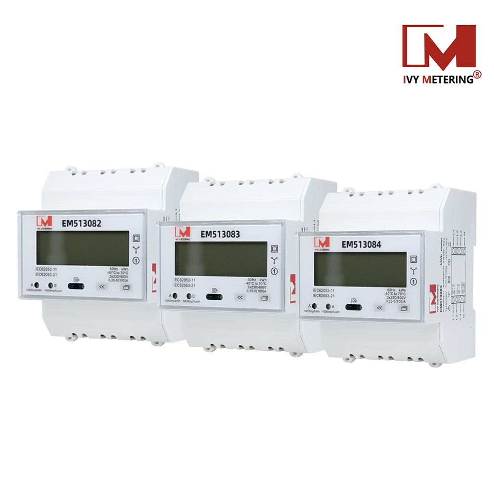 EM513082/83/84 3 Phase Bidirectional Energy Meter DIN Rail RS485 Smart Meter