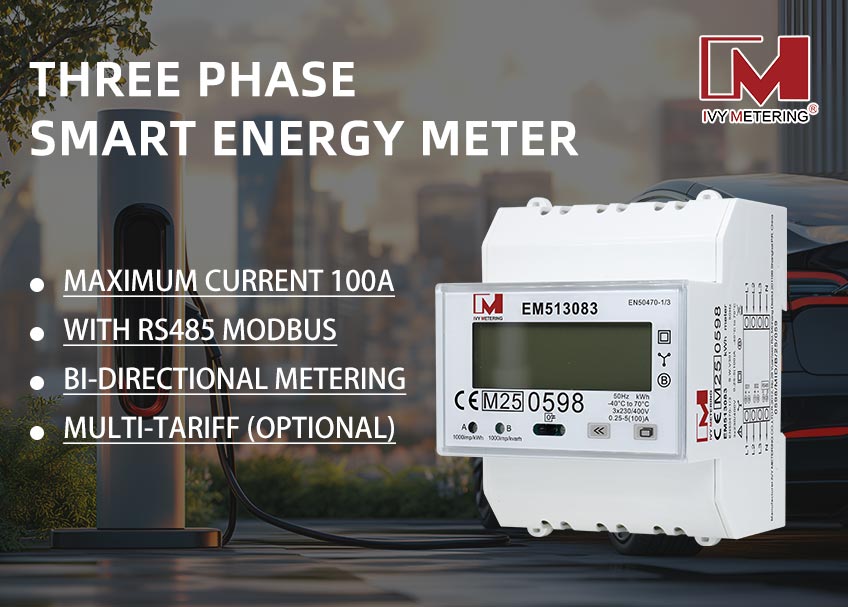 Optimize EV Charging Management with IVY METERING's Three-Phase RS485 Energy Meters