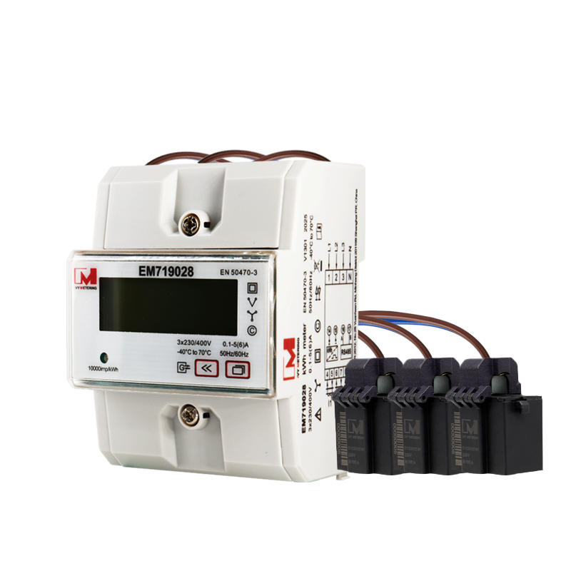 Three Phase CT Type Net Metering RS485 Modbus-RTU Energy Meter