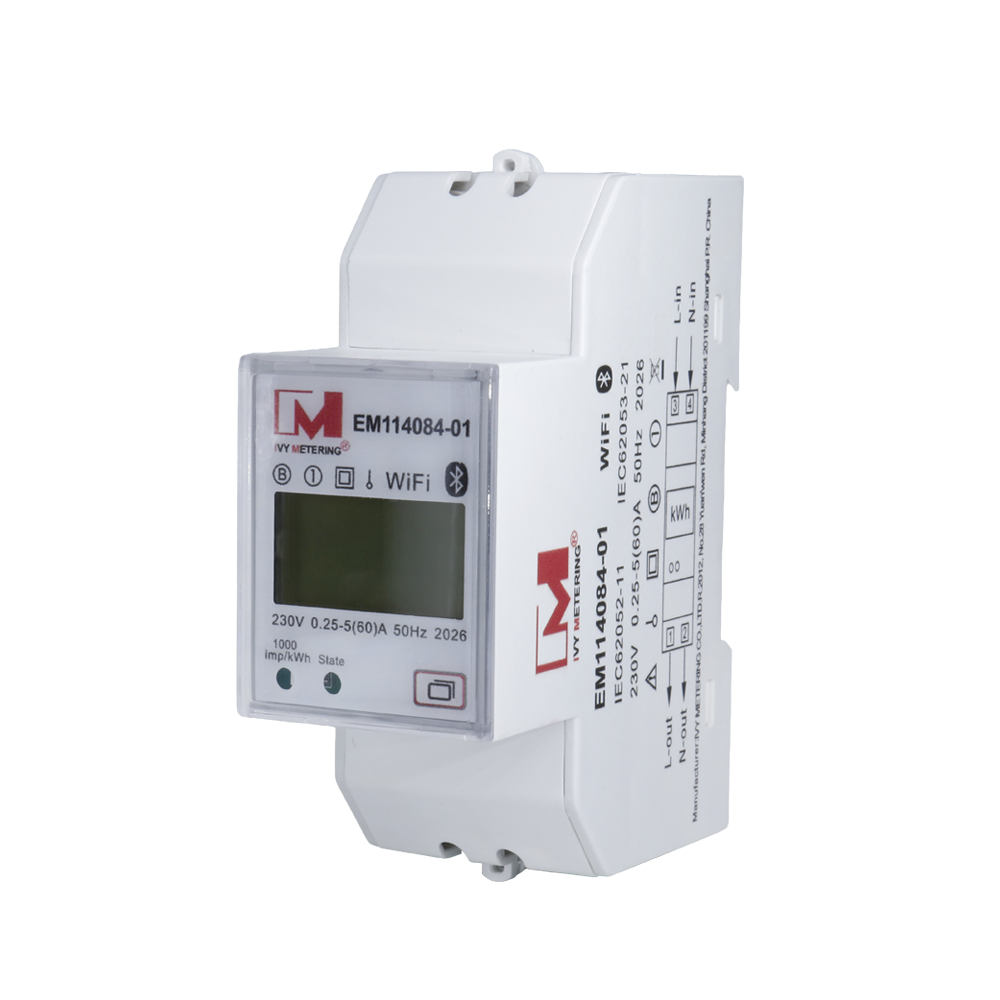 EM114084-01 MID Approved 60A Single Phase Wi-Fi Energy Meter with Modbus TCP