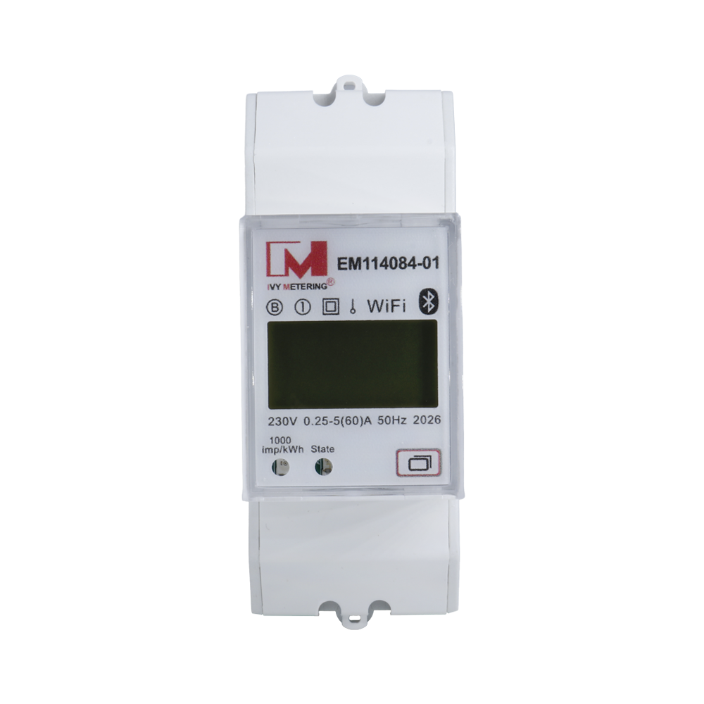 EM114084-01 MID Approved 60A Single Phase Wi-Fi Energy Meter with Modbus TCP
