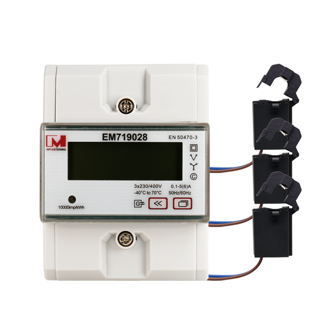 Three Phase CT Type Net Metering RS485 Modbus-RTU Energy Meter