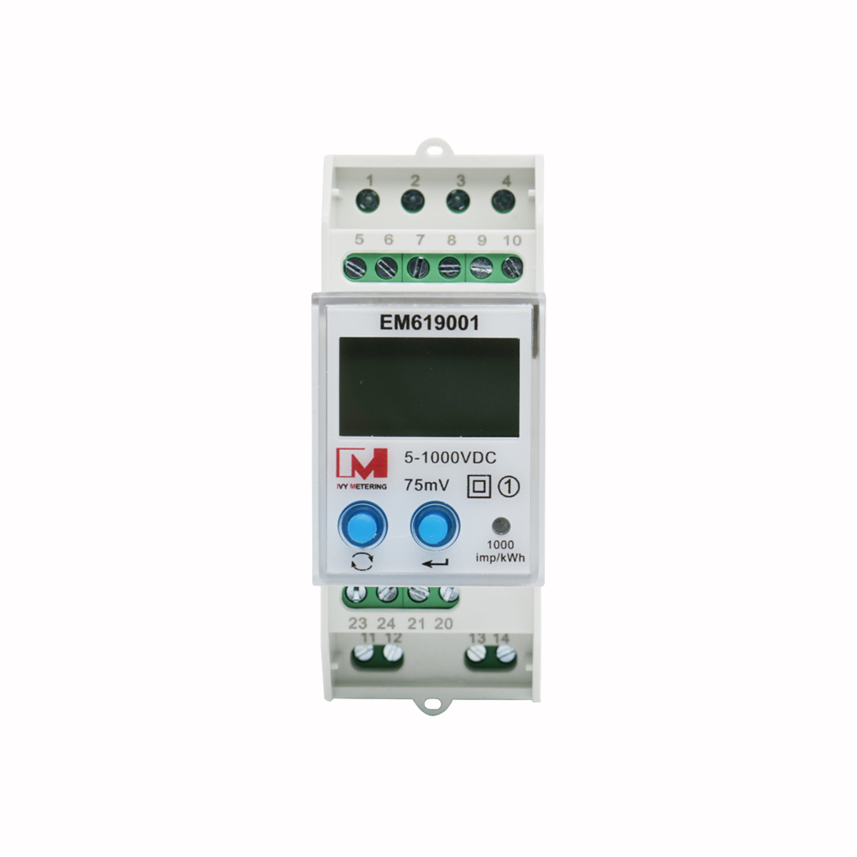 EM619001 PTB MID/Eichrecht certification 1000V DC Bidirectional Energy Meter for DC EV Charger