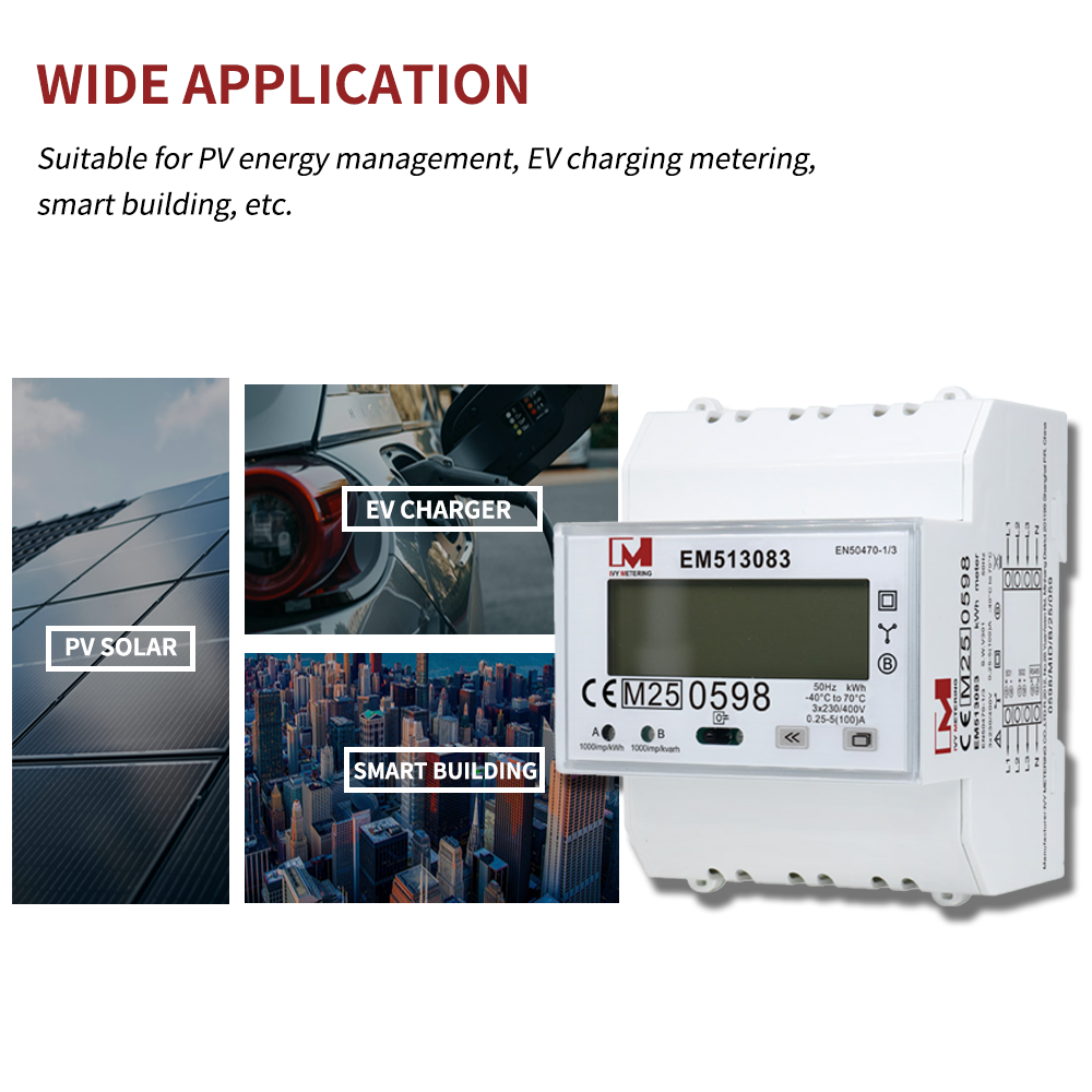 EM513082 RE Direct-Connect Three-Phase Four-Wire Electric Meter with MID Certificate