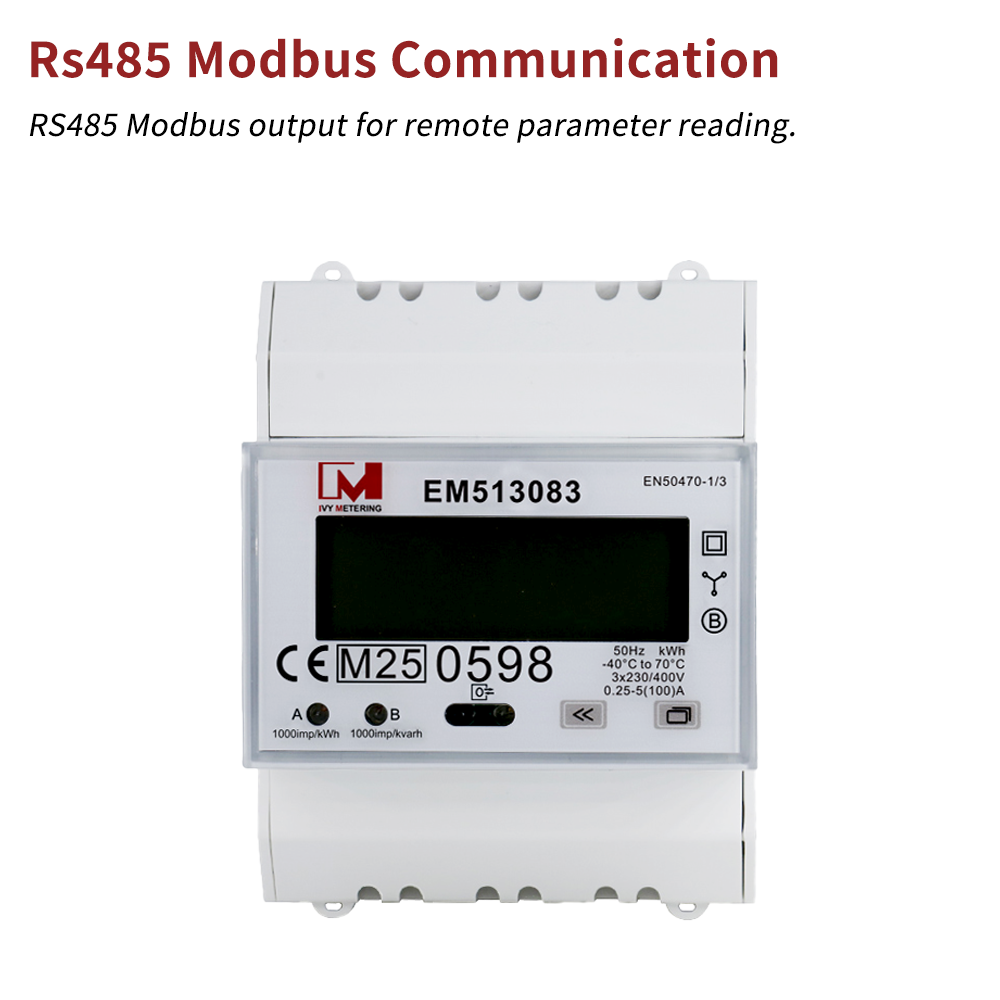 EM513082 RE Direct-Connect Three-Phase Four-Wire Electric Meter with MID Certificate