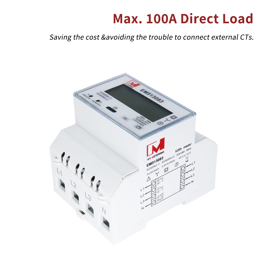EM513082 RE Direct-Connect Three-Phase Four-Wire Electric Meter with MID Certificate