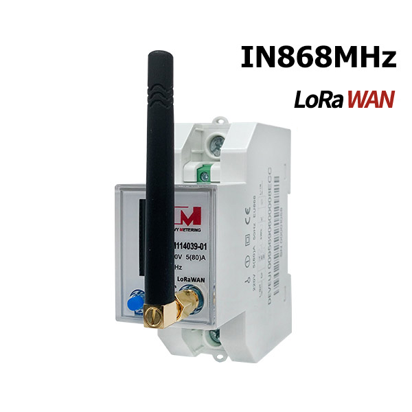[IN868MHz] EM114039 BIS AC Static Long Range Wide Area Network Single Phase DIN Rail LoRaWAN Energy Meter