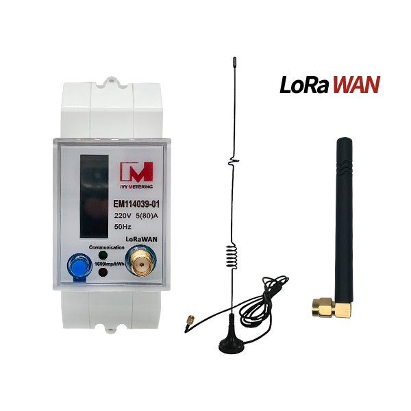 1p LoRaWAN Energy Meter Class c OTAA DIN Rail single-phase energy monitoring With a built-in LoRaWAN® module [Prepayment] EM114039-02