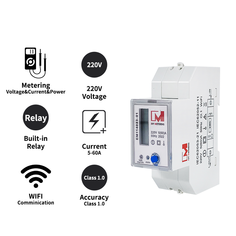 EM114016 Wifi Energy Meter AC DC electricity meters with Wi-Fi wireless communication