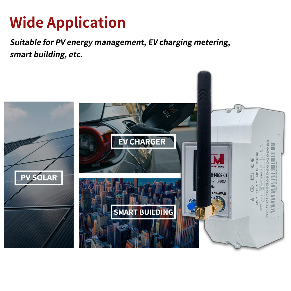 EM114039-01 MID single-phase electronic multi-function post-paid din rail meter with LoRaWAN