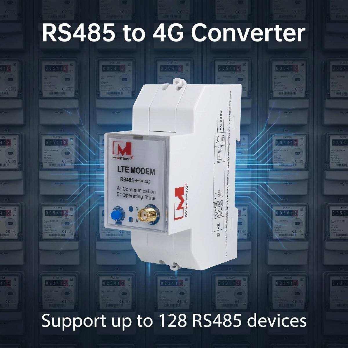 J119026 Din Rail RS485-4G LTE Converter Industrial Modems