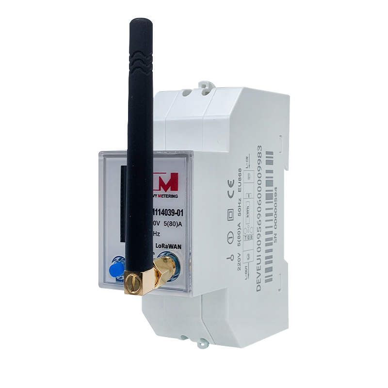 EM114039 1 Phase LoRa IOT Applications DIN Rail Power Energy Meter With LoRaWAN EU868 Mhz