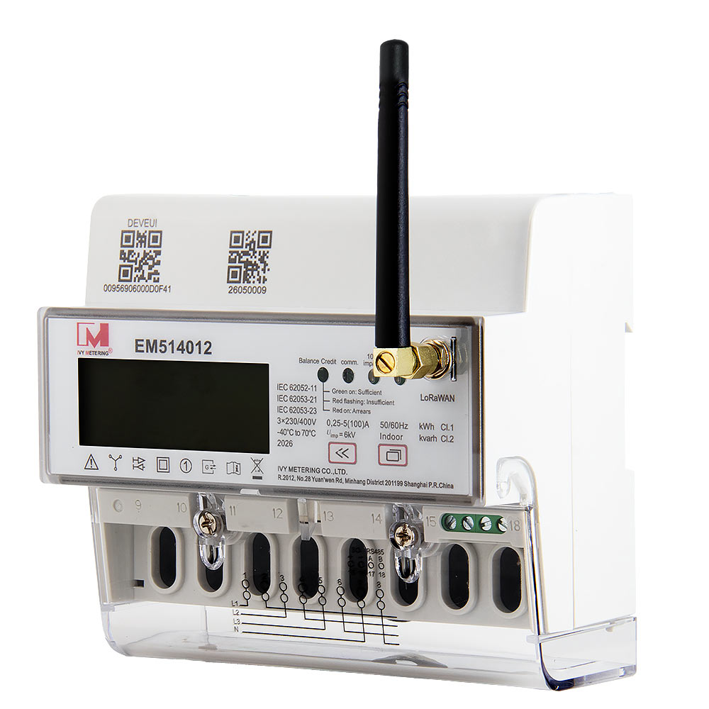 Three Phase LoRaWAN Energy Meter with Built in Relay for Remote Control